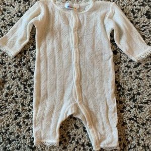 Joha merino wool blend cream outfit one piece